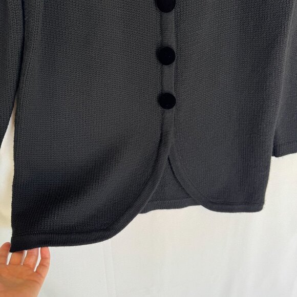 90s Vintage Classiques Entier Burgundy Velvet Wool Off Shoulder Sweater Tunic - Picture 5 of 11